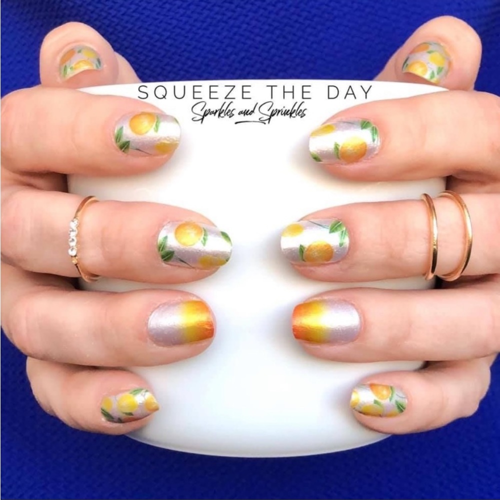 *Retired* Color Street: Squeeze the Day | Summer Fruit Citrus Orange White